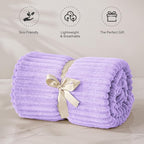 BEDELITE Fleece Blanket Twin Size – 3D Ribbed Jacquard Soft and Warm Decorative - Image 4