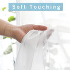 OWENIE Extra Long White Sheer Curtains 144 inch 2 Panels Set, Translucent - Image 4