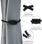 BEL AVENIR Magnetic Cotton Curtain Tiebacks, Decorative Drapery Holdbacks - Image 4