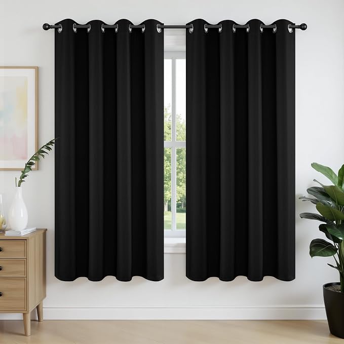 Joydeco Blackout Curtains 72 Inch Length 2 Panels Set, Thermal Insulated Long by JOYDECO