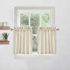 RYB HOME Cafe Curtains 24 inches Length, 2 Panels Kitchen Curtains and Valances - Image 5