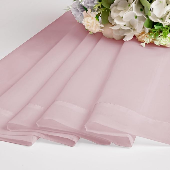 Chyhomenyc Sheer Curtains 54 Inch Long 2 Panels, Short Voile Drapes - Image 8