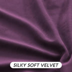 RYB HOME Purple Velvet Curtains 84 inches, Back Tab Soft Fabric Room Darkening - Image 5