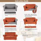 WEERRW Velvet Couch Covers for 2 Cushion Couch Sofa - Image 6