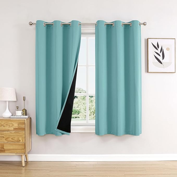 ChrisDowa 100% Blackout Curtains 45 inch Long by ChrisDowa