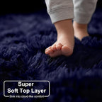 Amdrebio Dark Navy Round Rug 4Ft - Image 2