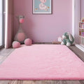 8x10 Fluffy Area Rugs for Living Room, Shag Area Rug for Bedroom, Soft Pink by yulidayang