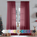 Aiyufeng Sheer Window Curtain Panels 96 Inch Long 2 Pieces, Voile Top Dual Rod by Aiyufeng