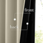 NICETOWN 100% Blackout Muted Beige Curtains 84 inches Long, Grommet Energy - Image 4