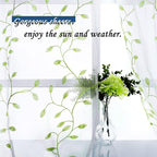 MRTREES Sheer Valance Curtain 54 x 16 inch Leaves Embroidered Sheer Christmas - Image 4