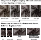 Lecloud Chocolate Sheer Curtains 78 Inches Long 2 Panels, Light Filtering Voile - Image 8