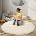 Super Soft Circle Rugs for Girls Princess Castle Toddlers Play Tent 6 Diameter by Junhejiamei