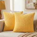 Fancy Homi 2 Packs Yellow Decorative Throw Pillow Covers 20x20 Inch by Fancy+Homi