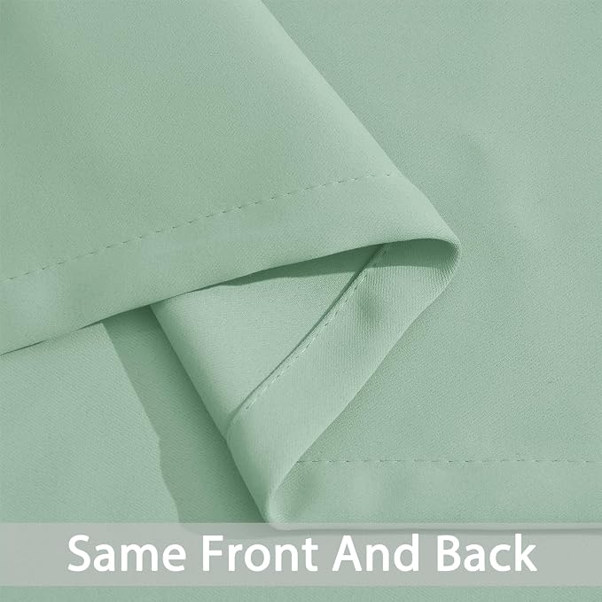 Yakamok Light Sage Green Blackout Curtains - Image 4