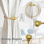 2 Pack Magnetic Curtain Tiebacks Modern Handmade Rope Curtain Tie Backs - Image 2