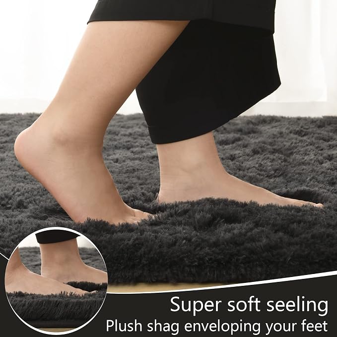 LOCHAS Ultra Soft Indoor Modern Area Rugs Fluffy Living Room Carpets - Image 3