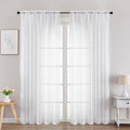 Chyhomenyc White Sheer Curtains 78 Inches Long 2 Panels Set by Chyhomenyc