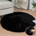 ORINOVA Black Rabbit Shaggy Fur Rug - Image 3
