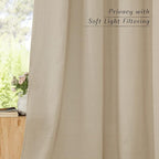 NICETOWN Angora Linen Doorway Curtains 80 inches Long, Grommet Thick Linen - Image 5