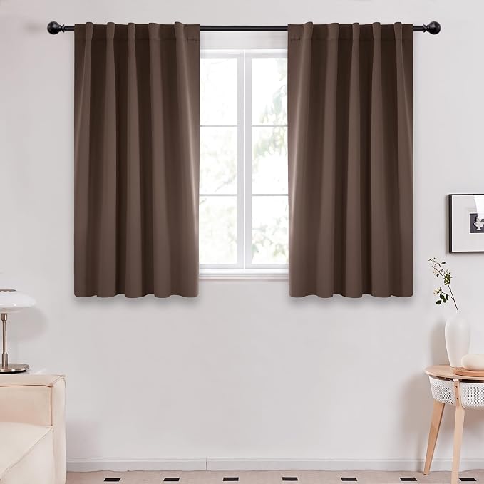 Deconovo Blackout Curtains, Thermal Insulated, W42 x L54 2 Panels, Back Tab by Deconovo