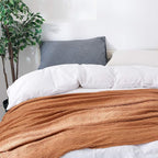 BOURINA Almond Throw Blanket 50x60 Inches Throw Textured Solid Soft Sofa Couch - Image 6