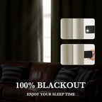RYB HOME Bedroom Blackout Curtains 80 inches Long, 100% Blackout Thermal - Image 4