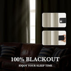 RYB HOME 100% Blackout Basement Curtains 24 inches Long, Heat & UV Blocking - Image 5