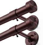 YaFex 2 Pack Heavy Duty Curtain Rods 32-120 Inch, 1 Inch Adjustable Long by YaFex