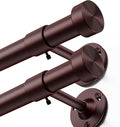 YaFex 2 Pack Heavy Duty Curtain Rods 32-60 Inch, 1 Inch Adjustable Curtain Rod by YaFex