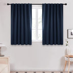 Deconovo Solid Back Tab and Rod Pocket Curtains Thermal Insulated Blackout by Deconovo