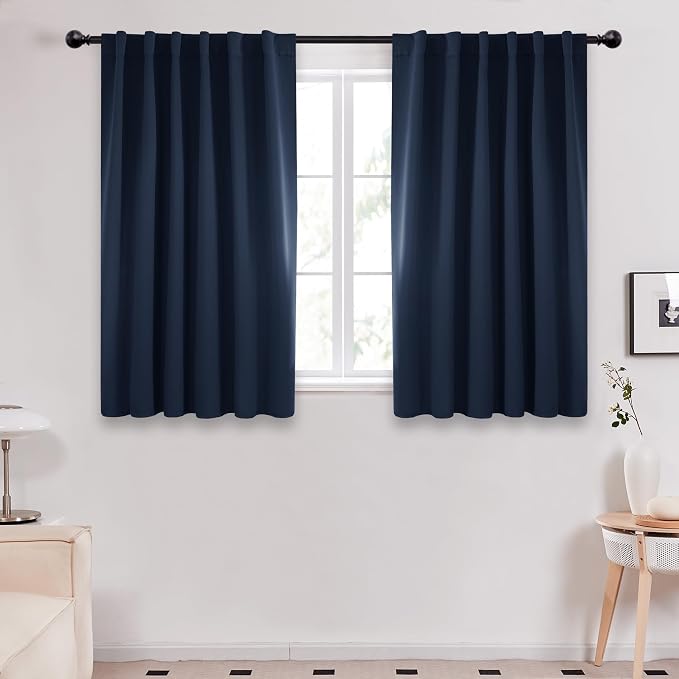 Deconovo Blackout Curtains for Kitchen Window Back Tab and Rod Pocket Curtains by Deconovo