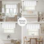 OWENIE White Valances for Windows 1 Pcs 24 Inch Length, Light Filtering - Image 7