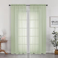 OWENIE Sheer Curtains 72 Inches Long 2 Panels Set, Light Filtering Sheer by OWENIE