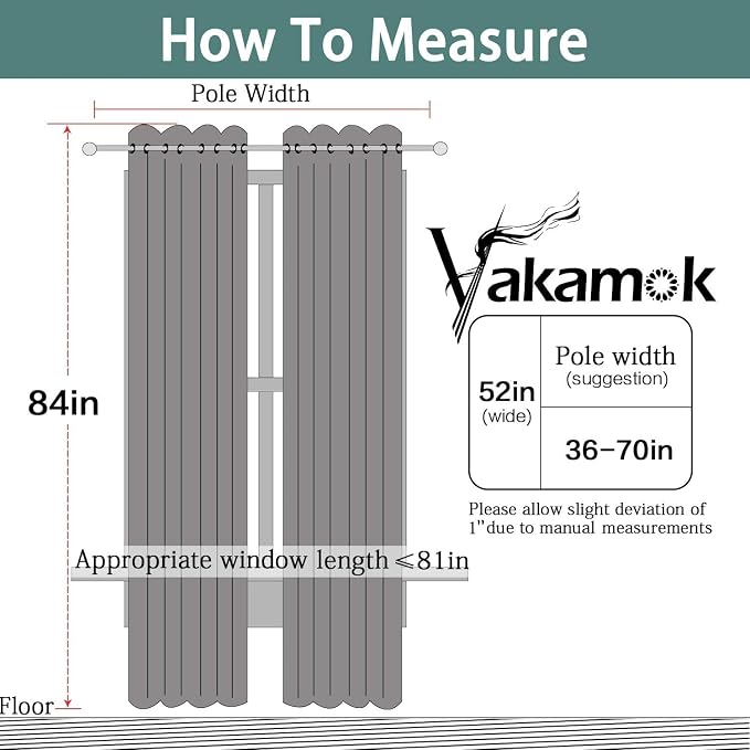 Yakamok Dove Grey Room Darking 84 Inch Length 2 Panel Sets - Image 7