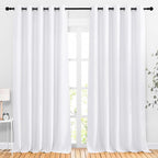 NICETOWN White Room Darkening Bedroom Curtains, Grommet 50% Blackout Thermal by NICETOWN