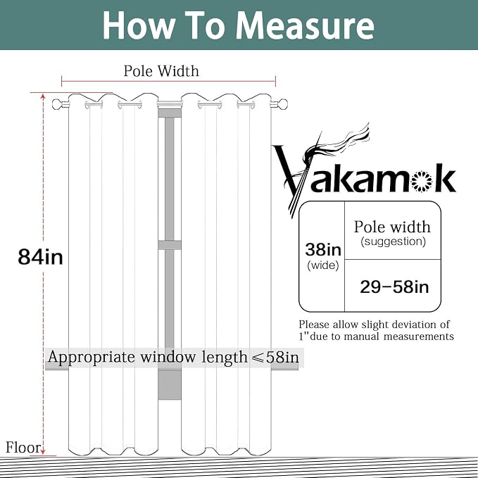 Yakamok Blackout Curtains for Bedroom, Grommet Thermal Insulated Room Darkening - Image 7