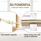 Hion Magnetic Curtain Tiebacks Beige 6 Pack, Curtain Tiebacks Buckles Holdbacks - Image 5