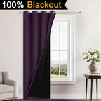 Yakamok 100% Blackout Curtains 96 Inches Long, 2 Thick Layers Heat and Full - Image 2