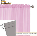 Aiyufeng Sheer Pink Curtains 72inches Long - Image 5
