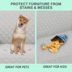 Reversible 4 Seater Sofa Cover 91 Inch Large Couch Cover Furniture Protector - Image 5