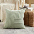 Fancy Homi 2 Packs Sage Green Euro Decorative Throw Pillow Covers 26x26 Inch - Image 2