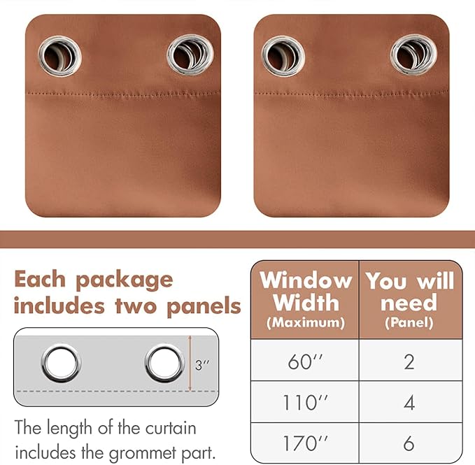 MIULEE Blackout Curtains for Bedroom Living Room Thermal Insulated Room - Image 6