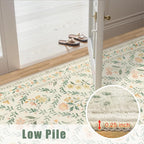 Area Rugs 9x12 Living Room: Floral Washable Rug Vintage Large Soft Boho - Image 8