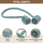 Hion Magnetic Curtain Tiebacks Gray Blue 6 Pack, Curtain Tiebacks Buckles - Image 2