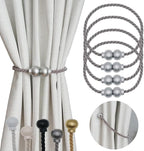 4 Pack Magnetic Curtain Tiebacks Modern Handmade Rope Curtain Tie Backs by HIASTRA