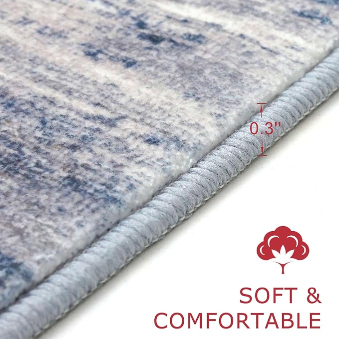 KOZYFLY Modern Abstract Rugs for Entryway 2x3, Washable Kitchen Rug Non-Slip - Image 2