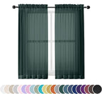 OWENIE Green Sheer Curtains 54 Inch Length 2 Panels Set by OWENIE