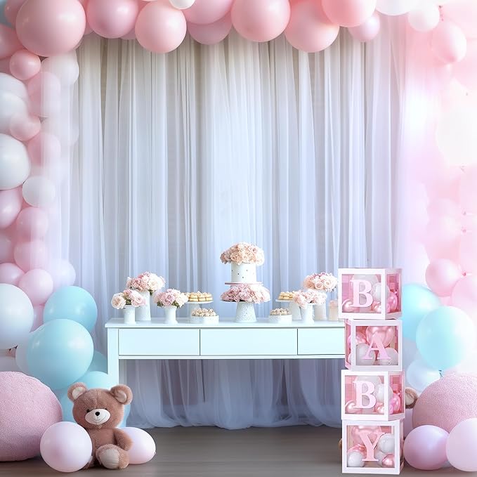 White Sheer Tulle Backdrop Curtains - Image 5