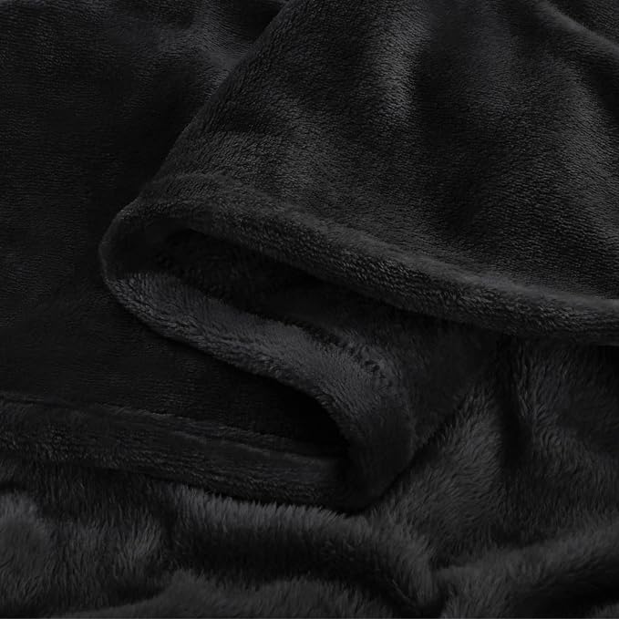 BEDELITE Fleece Blanket Black Throw Blankets - Image 9