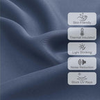 Chyhomenyc Denim Blue Valances for Window, Room Darkening Short Curtains for - Image 4